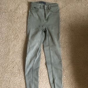 ZARA DENIM Army Green Skinny Jeans
